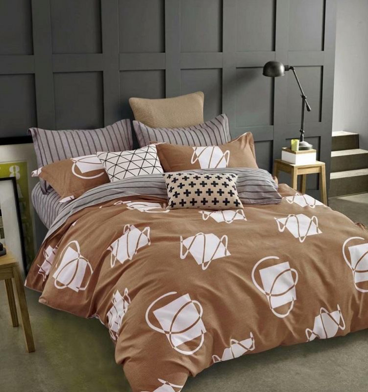 Постельное белье двухстороннее из твила TANGO TPIG-561 50х70 (2шт), 70х70 (2шт) евро