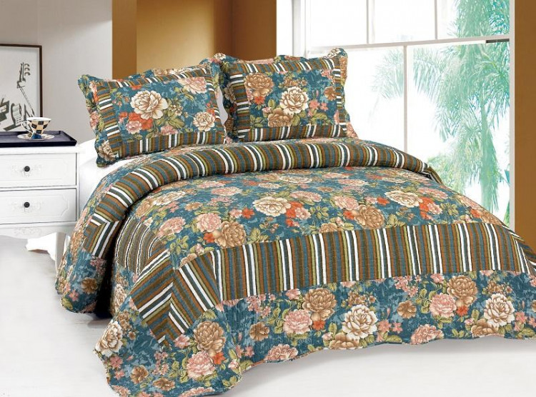 Покрывало с наволочками хлопковое TANGO PATCHWORK PW333-214 230х250