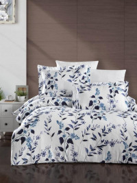 Постельное белье из страйп сатина с цветным принтом KARVEN N250-SB013 50х70 (2шт), 70х70 (2шт) евро