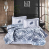 Покрывало из хлопка стеганое KARVEN Y924 PUMA V1 LACIVERT 240х260 с наволочками 50х70 (2шт)