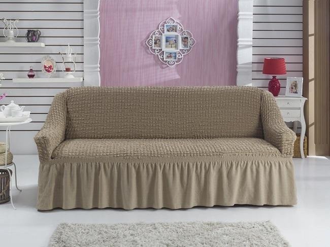 Чехол на двухместный диван BULSAN кофейный