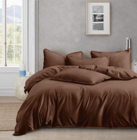 Постельное белье из люксового сатина АЛЬВИТЕК ОCA-008 молочный шоколад 70х70 (2шт) 1,5-спальное