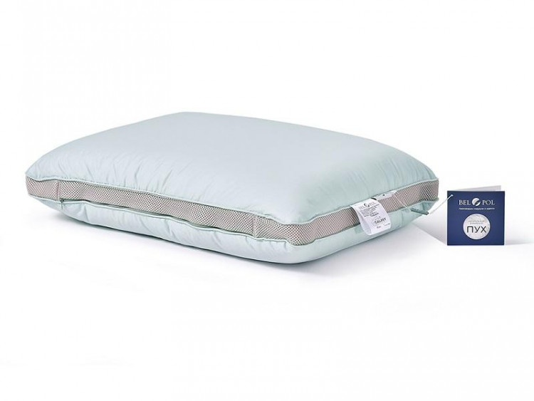 Подушка из серого гусиного пуха со вставкой Memory Foam BELPOL GALAXY SEA 50х70х4 упругая