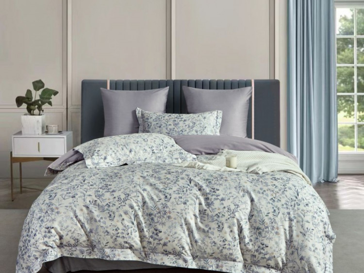 Постельное белье из египетского хлопка Premium ASABELLA 2196-6 50х70 (2шт) и 70х70 (2шт) евро