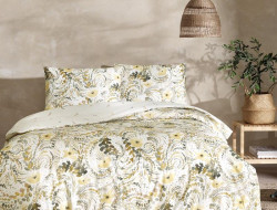 Постельное белье из ранфорса TAC RANFORCE MONROE желтое евро