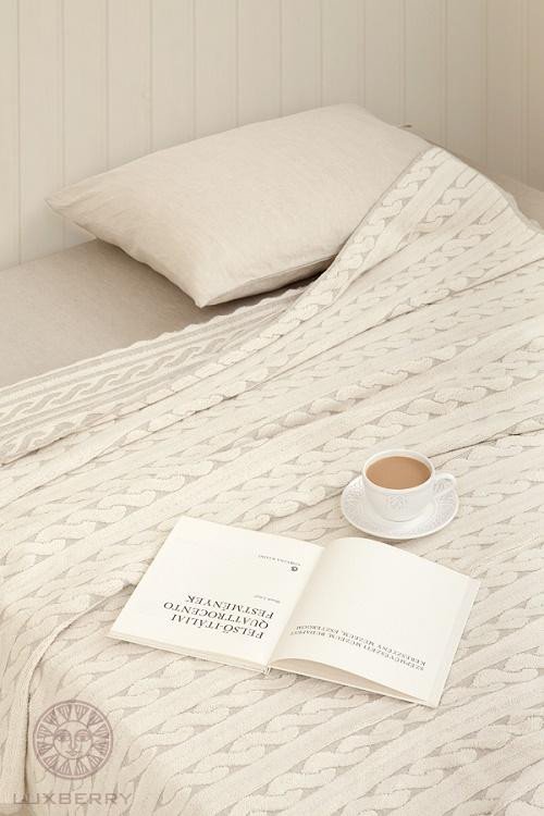 Простыня для укрывания из хлопка и льна DEVILLA 04214 IMPERIO натуральная 150х200