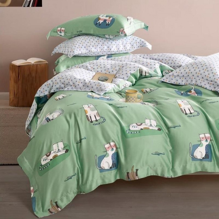 Постельное белье из тенсела TANGO TT5-134 50х70 (2шт), 70х70 (2шт) семейное