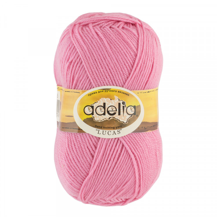 Пряжа ADELIA LUCAS №25 светло-розовая 70% шерсть, 30% акрил, 5 шт х 100 гр, 218 м +/- 10 м