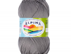 Пряжа ALPINA SATI №052 темно-серая 100% мерсеризованный хлопок 10 шт х 50 гр, 170 м +/- 10 м
