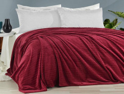 Плед из полиэстера KARVEN SUPER SOFT P942 MELINDA бордовый 200х220