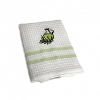 Набор кухонных полотенец вафельных хлопковых KARVEN HM779 ОЛИВКИ V4 салатовый 50х75 (12шт)