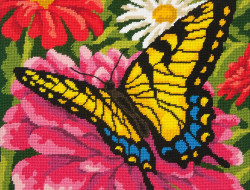 Набор для вышивания DIMENSIONS 71-20087 Бабочка на цветке 35,5x35,5 см