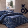 Постельное белье из сатина TAC DELUX ELEGANCE BELLAMY синее евро