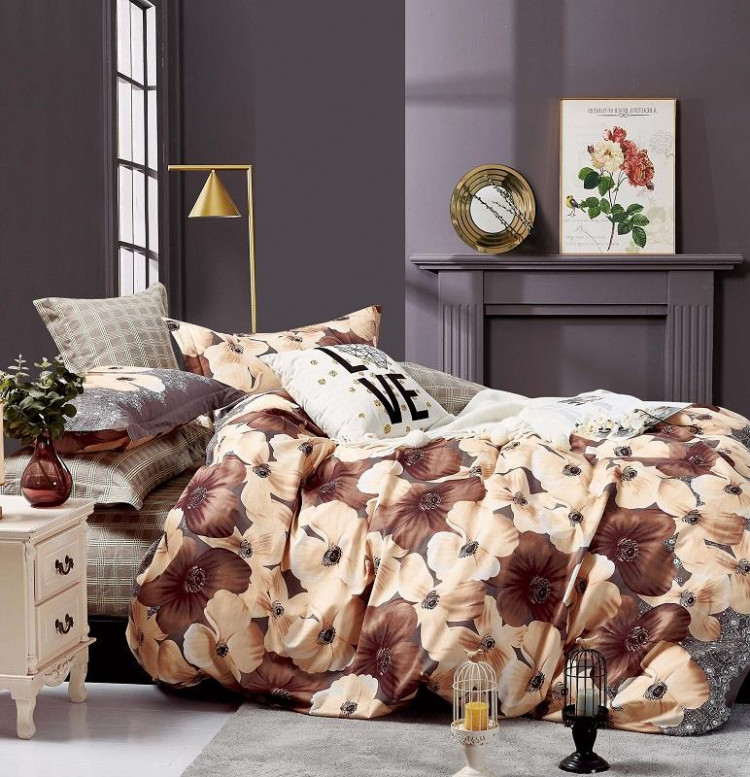 Постельное белье двухстороннее из твила TANGO TPIG-1522 50х70 (1шт), 70х70 (1шт) 1,5-спальное