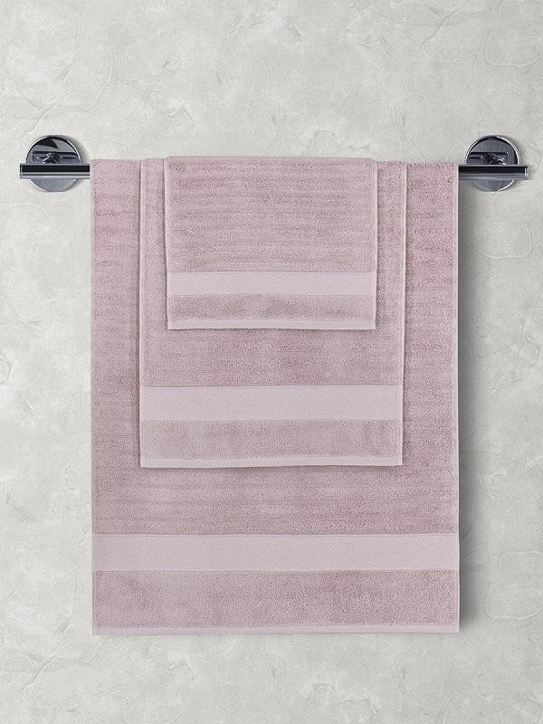 Полотенце хлопковое махровое плотное KARNA FLOW светлая лаванда 70х140