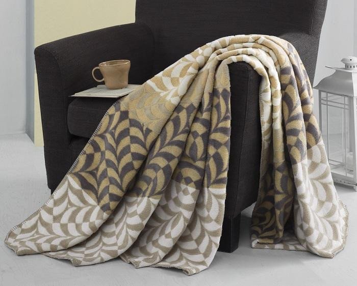 Плед хлопковый с акрилом KARNA OPTIK 220х240