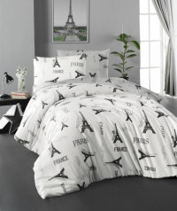 Постельное белье подростковое из ранфорса KARVEN YOUNG STYLE N022 PARIS 50х70 (1шт), 70х70 (1шт)