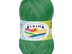 Пряжа ALPINA XENIA №562 зеленая 100% мерсеризованный хлопок 10 шт х 50 гр, 240 м +/- 10 м