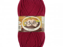 Пряжа ADELIA HAPPY №16 малиновая 100% акрил, 10 шт х 50 гр, 128 м +/- 7 м