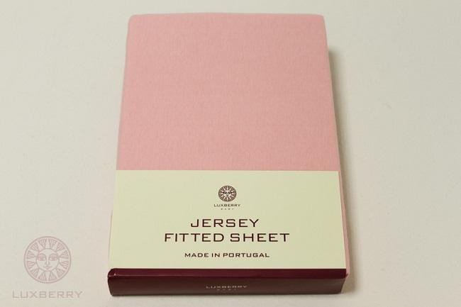 Простыня на резинке LUXBERRY JERSEY розовая 75х130
