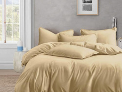 Постельное белье из люксового сатина АЛЬВИТЕК ОCA-001 бежевое 70х70 (2шт) 1,5-спальное