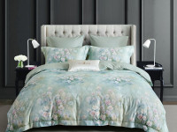 Постельное белье из фланели ASABELLA Акватическая палитра 50х70 (2шт) и 70х70 (2шт) евро