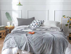 Плед однотонный фланелевый TANGO STRIPE ST-12 серый 150х200