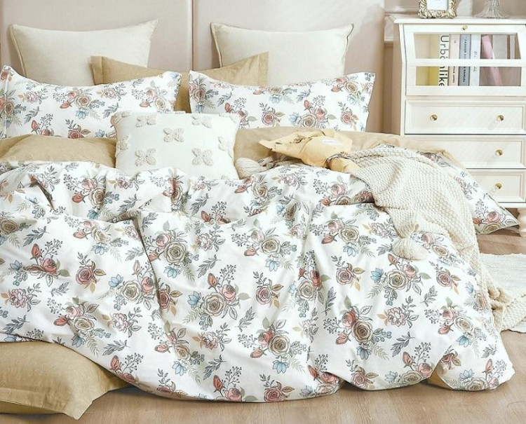 Постельное белье двухстороннее из твил-сатина SAILID BP-133-1 1,5-спальное