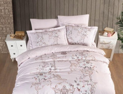 Постельное белье из страйп сатина с цветным принтом KARVEN N251-SB008 50х70 (2шт), 70х70 (2шт) семейное