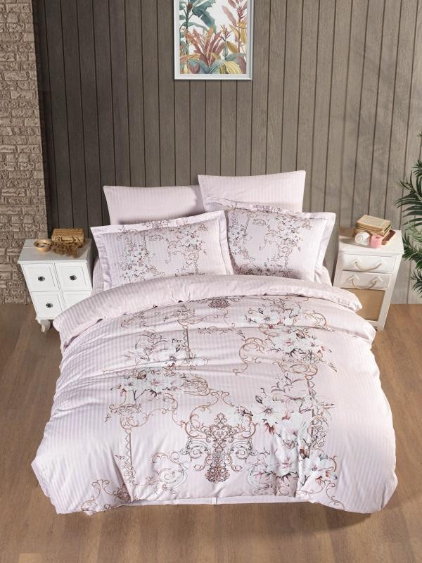 Постельное белье из страйп сатина с цветным принтом KARVEN N251-SB008 50х70 (2шт), 70х70 (2шт) семейное