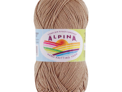 Пряжа ALPINA SATI №579 светло-коричневая 100% мерсеризованный хлопок 10 шт х 50 гр, 170 м +/- 10 м