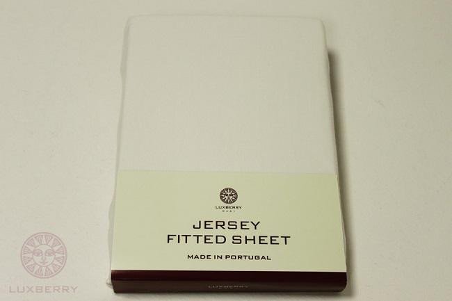 Простыня на резинке LUXBERRY JERSEY экрю 75х130