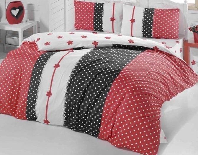 Постельное белье из ранфорса IRINA HOME ALICE KIRMIZI 3D евро