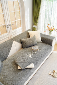 Набор накидок на диван из велюра TANGO SOFA серый 90х160 (2шт)