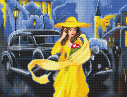 Кристальная (алмазная) мозаика ФРЕЯ ALVK-68 Дама в желтом