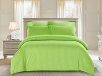 Постельное белье из страйп-сатина TANGO COLOR STRIPE CST-10 зеленое 1,5-спальное