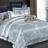 Постельное белье из жаккарда с оборкой KARVEN N005-627 50х70 (2шт), 70х70 (2шт) семейное