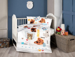Постельное белье для малышей из сатина KARVEN 3D DIGITAL D039 BEAR