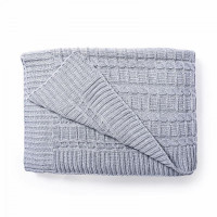 Плед вязаный из акрила BELPOL КОСЫ сумерки 180х200