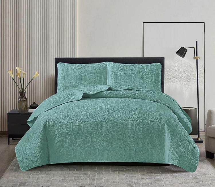 Покрывало тонкое велюровое TANGO CASABLANCA ментол 180х240