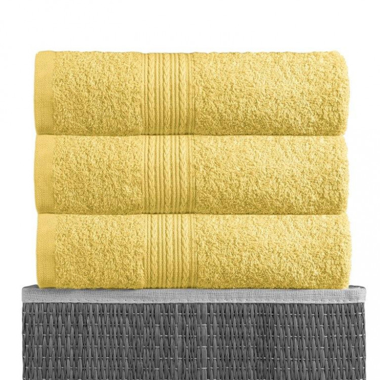 Простыня махровая BAYRAMALY лимонная 150х210