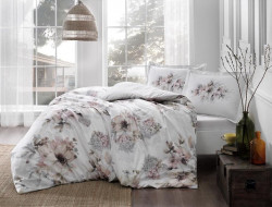 Постельное белье сатиновое TAC HAPPY DAY BENNIE бежевое евро