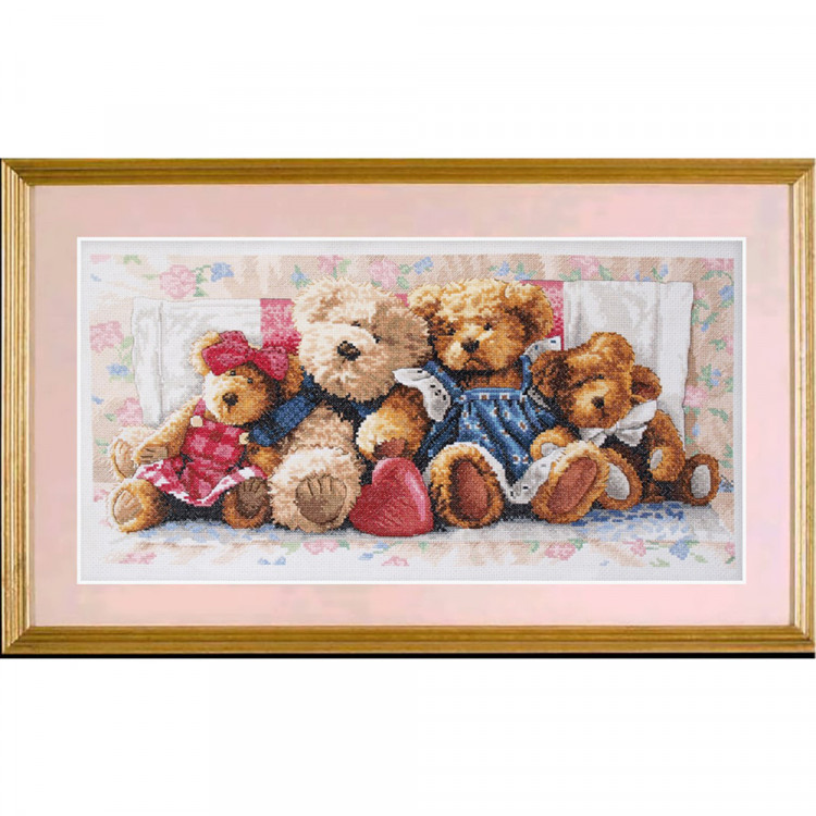 Набор для вышивания DIMENSIONS 35039 Плюшевые мишки 46x23 см