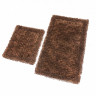 Набор ковриков для ванной хлопковый с бахромой KARVEN KV428 EKOSE ESKITME K.M бежевый 50х60 (1шт), 60х100 (1шт)