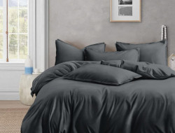 Постельное белье из люксового сатина АЛЬВИТЕК ОCA-006 графит 70х70 (2шт) 1,5-спальное