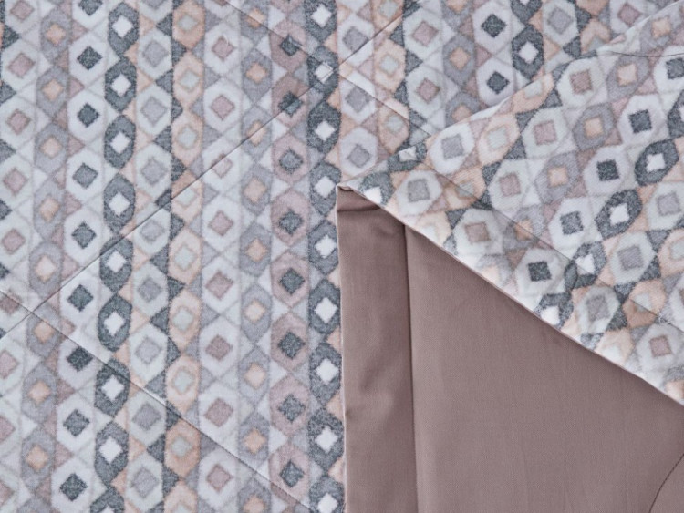 Постельное белье с летним одеялом из фланели ASABELLA Геометрия сна 50х70 (2шт) 1,5-спальное