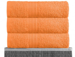 Простыня махровая BAYRAMALY оранжевая 150х210
