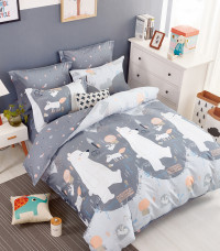 Постельное белье из твил-сатина TANGO мишки на севере 70х70 (2шт) 1,5-спальное