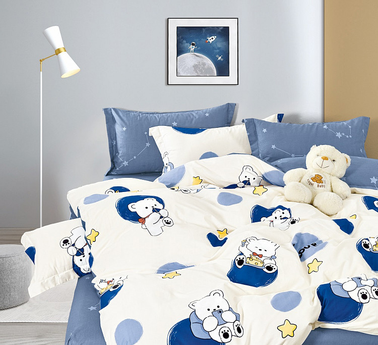 Постельное белье из сатина TANGO умка 70х70 (2шт) 1,5-спальное