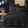 Постельное белье из DELUXE ранфорса KARVEN N029 ALISA BLACK 50х70 (4шт) евро
